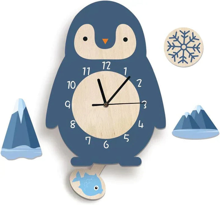 Lisslune | Wall Clock - ZooTime - Cute Animal Design - Perfect for Children's Room
