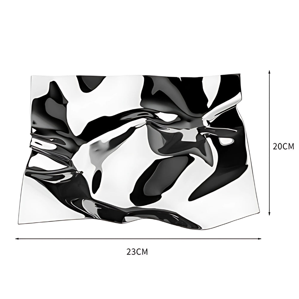 Lisslune | Wrinkled Stainless Steel Obsidian Tray
