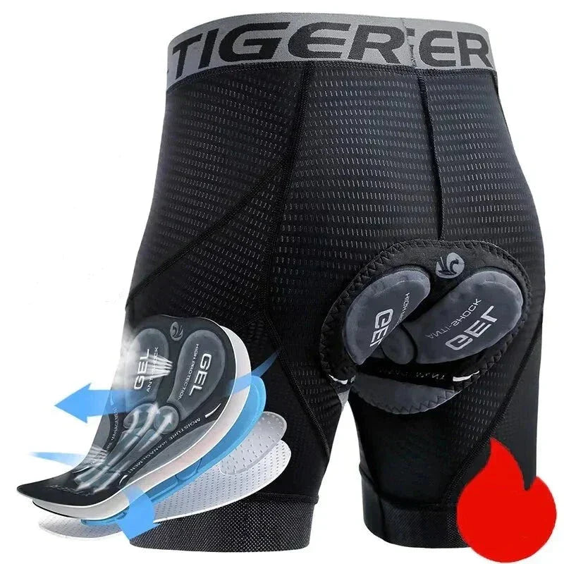 Lisslune | Breathable Mesh Cycling Shorts with Gel Padding | Shockproof Cycling Shorts for Men