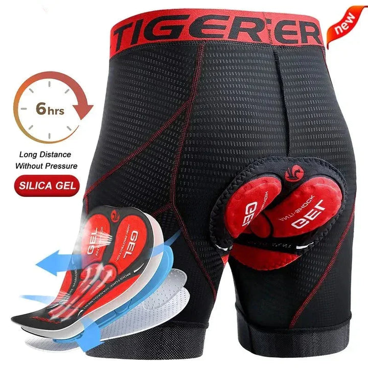 Lisslune | Breathable Mesh Cycling Shorts with Gel Padding | Shockproof Cycling Shorts for Men