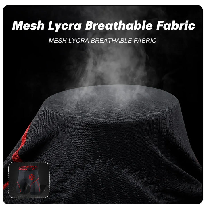 Lisslune | Breathable Mesh Cycling Shorts with Gel Padding | Shockproof Cycling Shorts for Men