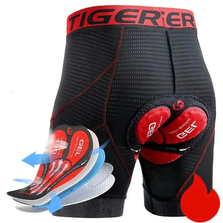 Lisslune | Breathable Mesh Cycling Shorts with Gel Padding | Shockproof Cycling Shorts for Men