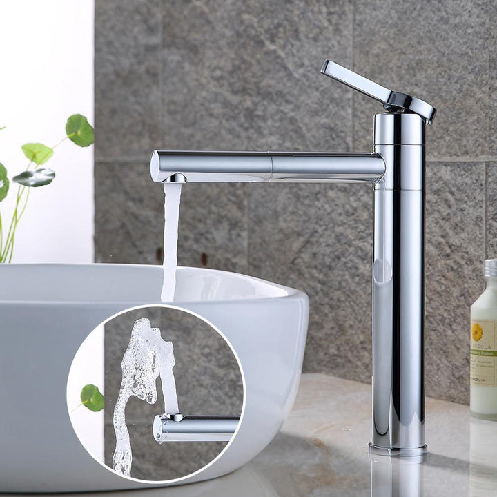 Lisslune | Double 360° swivel High sink mixer Chrome faucet Bathroom for sink in bathroom fittings