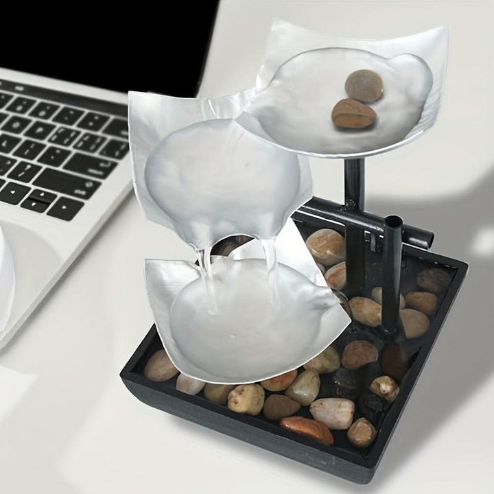Lisslune | Glow LED Leaf Fountain – Modern Indoor Water Feature