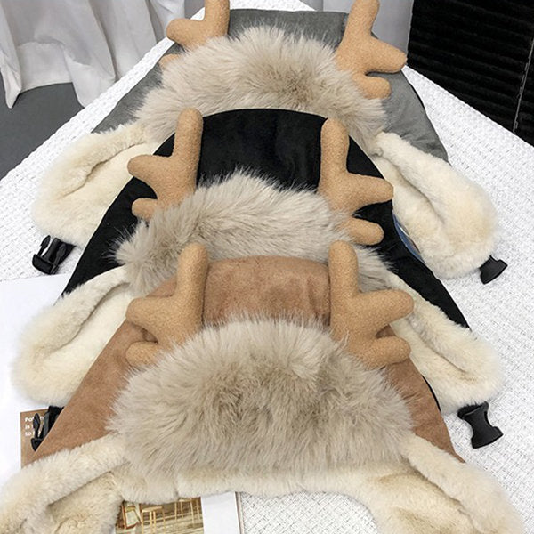 Lisslune | Deer Antler Winter Earflap Hat