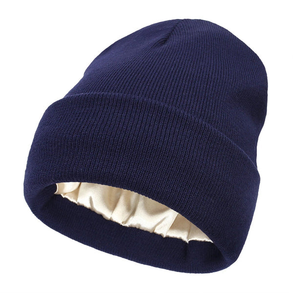Lisslune | Noor Silk Winter Hat – Wool & Silk – Anti-Frizz Hair Protection