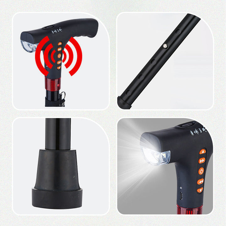 Lisslune | Intelligent Walking Stick for Elderly People with LED Light