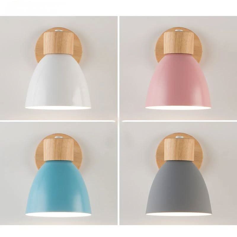 Lisslune | Nordic Wall Lamp made of Wood with Pull Switch