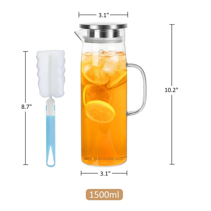 Lisslune | Cylindrical heat-resistant glass jug
