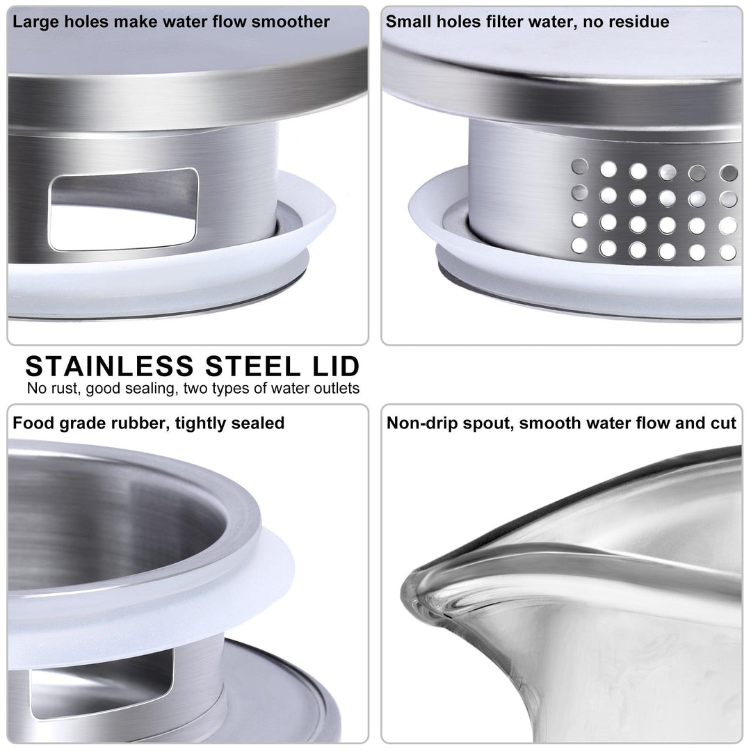 Lisslune | Cylindrical heat-resistant glass jug