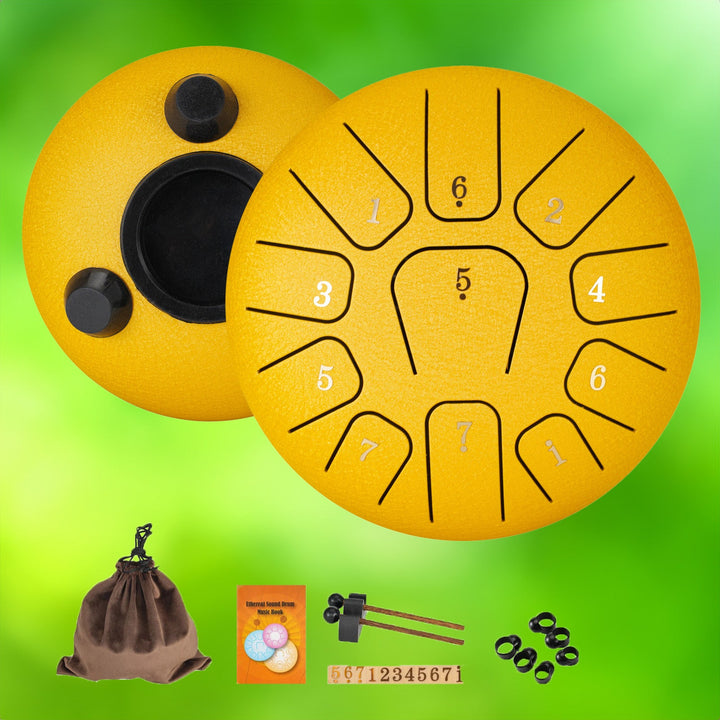 Lisslune | Steel Tongue Drum - 6 Inch with 11 Notes