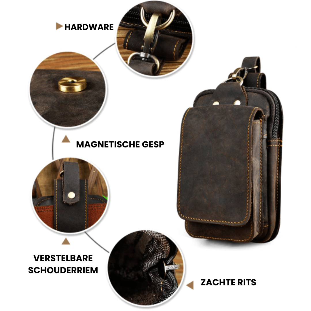 Lisslune | Genuine Leather Men's Hip Bag