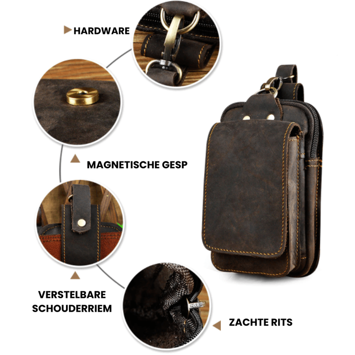 Lisslune | Genuine Leather Men's Hip Bag