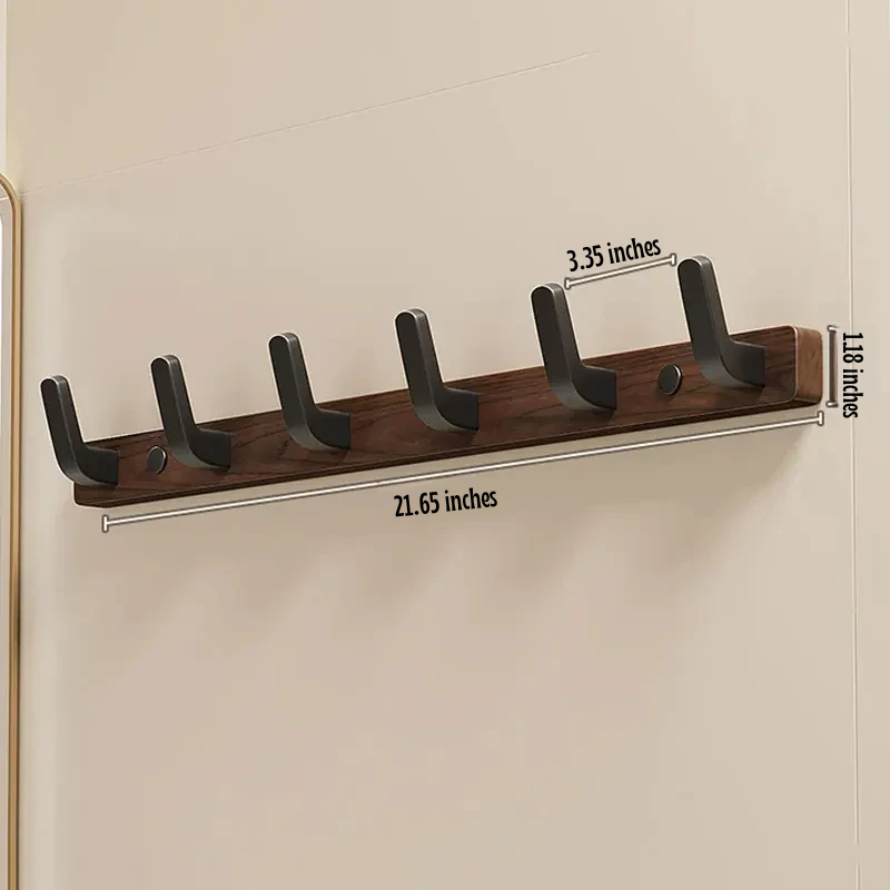 Lisslune | Minimalist Wall-Mounted Coat Hook with Wood & Metal Coat Holder