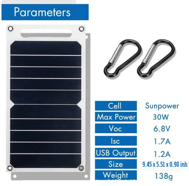 Lisslune | Waterproof Solar Panel with Portable USB Battery