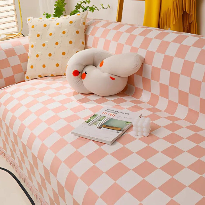 Lisslune | Checkerboard Anti-Scratch Sofa Cover