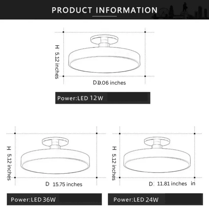 Lisslune | Modern LED Ceiling Light with Flush Mount Design for Interior Spaces
