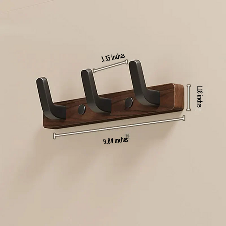 Lisslune | Minimalist Wall-Mounted Coat Hook with Wood & Metal Coat Holder