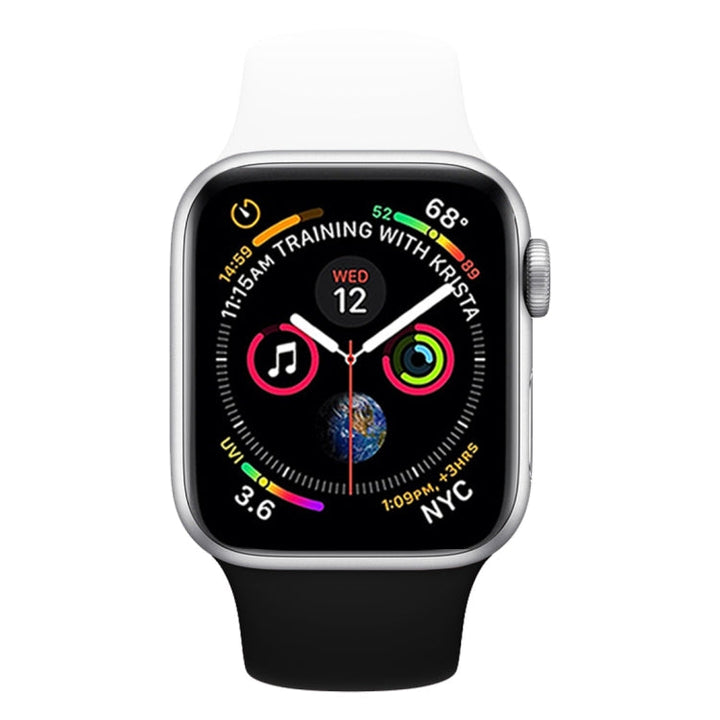 Lisslune | Double Color Silicone Watch Band for Apple Watch Series 3 & 2 & 1 42mm (White + Black)