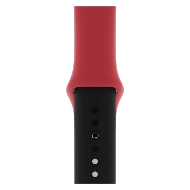 Lisslune | Double Color Silicone Watch Band for Apple Watch Series 3 & 2 & 1 42mm (Red + Black)