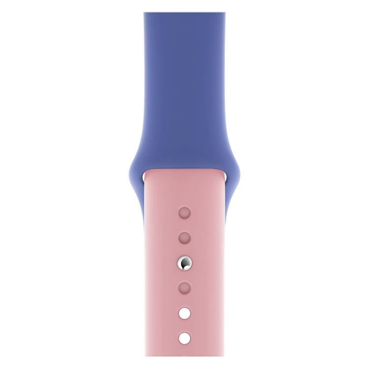 Lisslune | Double Color Silicone Watch Band for Apple Watch Series 3 & 2 & 1 42mm (Light Blue + Light Pink)