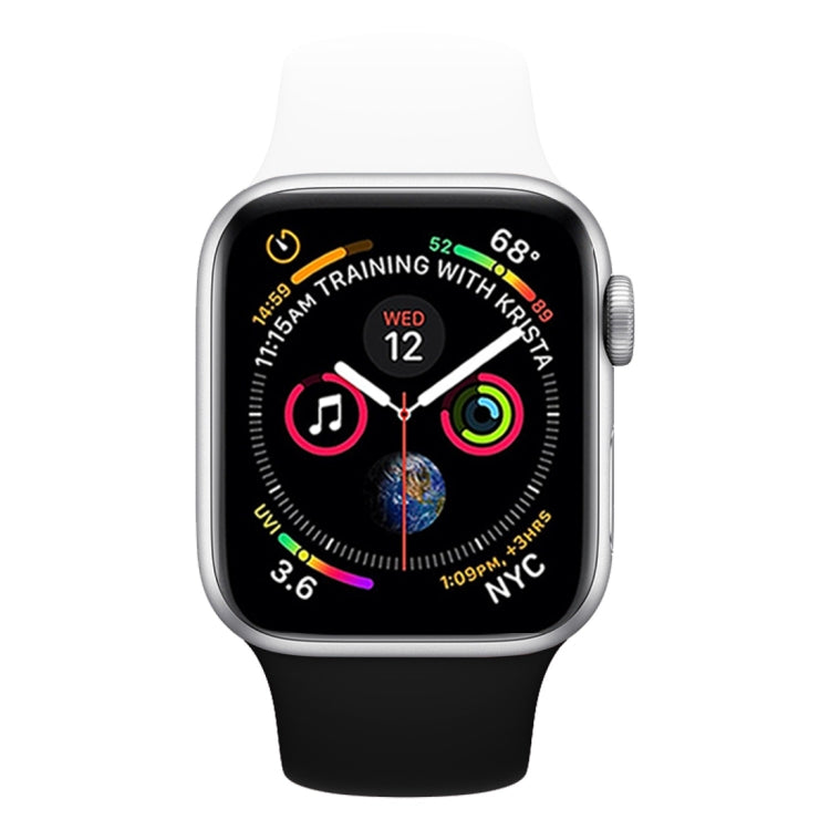 Lisslune | Double Colors Silicone Watch Band for Apple Watch Series 3 & 2 & 1 38mm (White + Black)