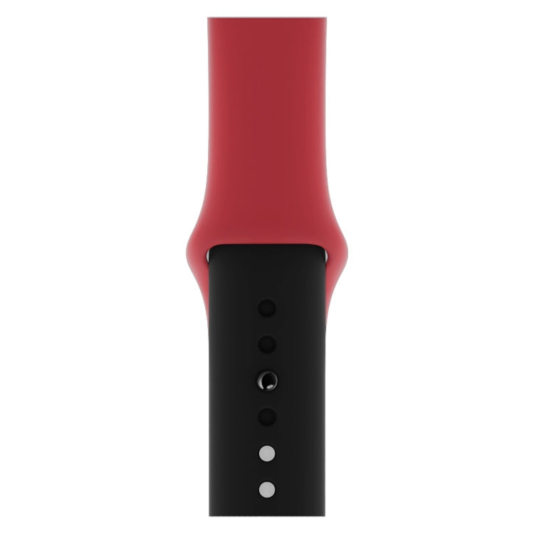 Lisslune | Two-tone Silicone Watch Band for Apple Watch Series 3 & 2 & 1 38mm (Red + Black)