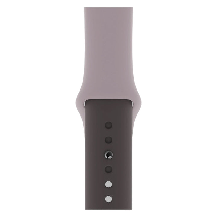 Lisslune | Two-tone Silicone Watch Band for Apple Watch Series 3 & 2 & 1 38 mm (Light Gray + Dark Gray)