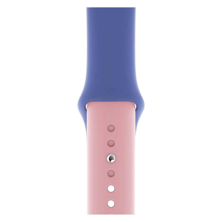 Lisslune | Two-tone Silicone Watch Band for Apple Watch Series 3 & 2 & 1 38mm (Light Blue+Light Pink)