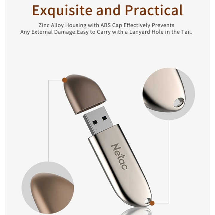 Lisslune | Netac U352 128GB USB 3.0 High-Speed Sharp-Knife USB Flash Drive U-Disk