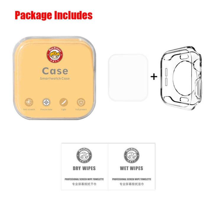 Lisslune | ENKAY Hat-Prince 2 in 1 TPU semi-covered protective case + 3D full screen PET curved heat bending HD screen protector for Apple Watch Series 4 44mm