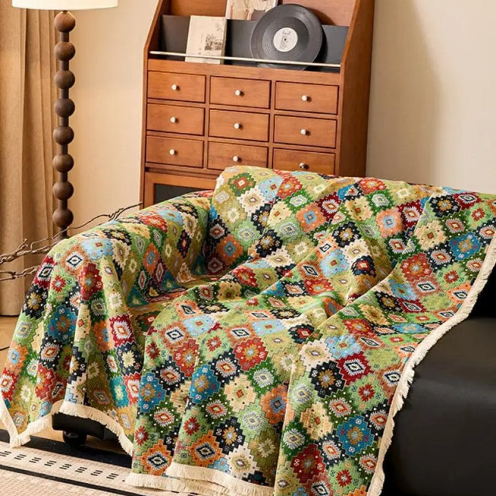 Lisslune | Zahara Geometric Tribal Kilim Sofa Cover