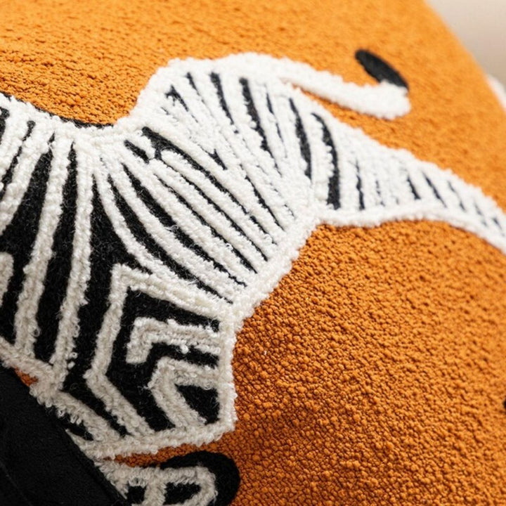 Lisslune | Zebra Dash Embroidered Cushion Cover