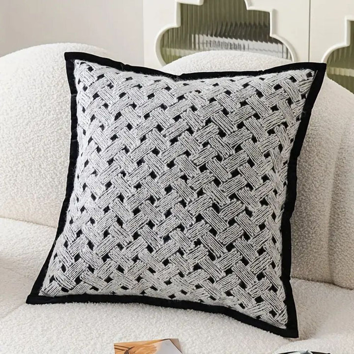 Lisslune | Zebra Dash Embroidered Cushion Cover