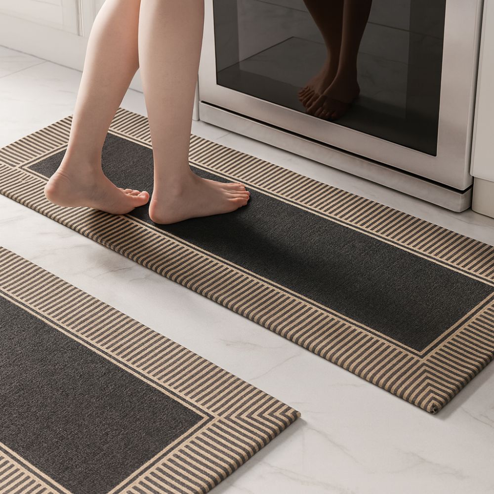 Lisslune | Zebra Stripe Soft Kitchen Runner Mat