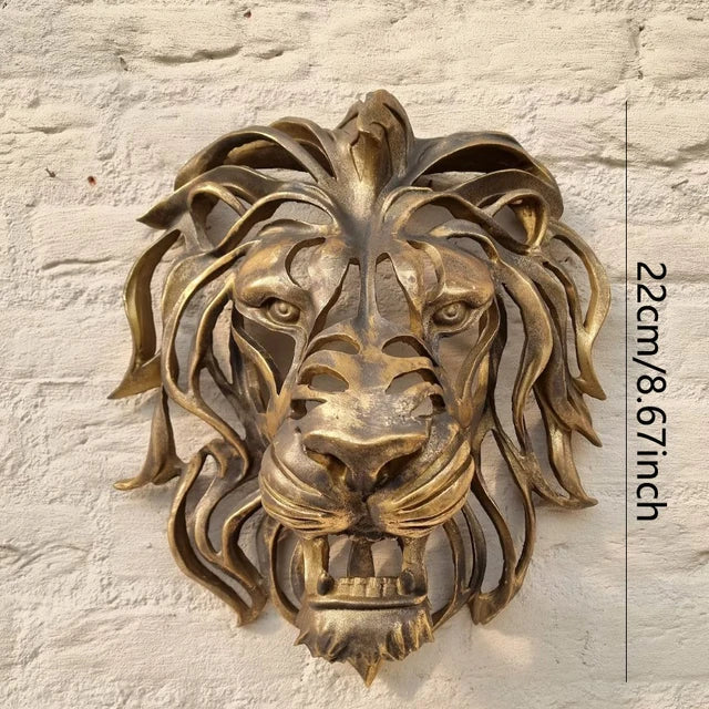 Lisslune | RegalRoar Lion - Lion Head Wall Sculpture