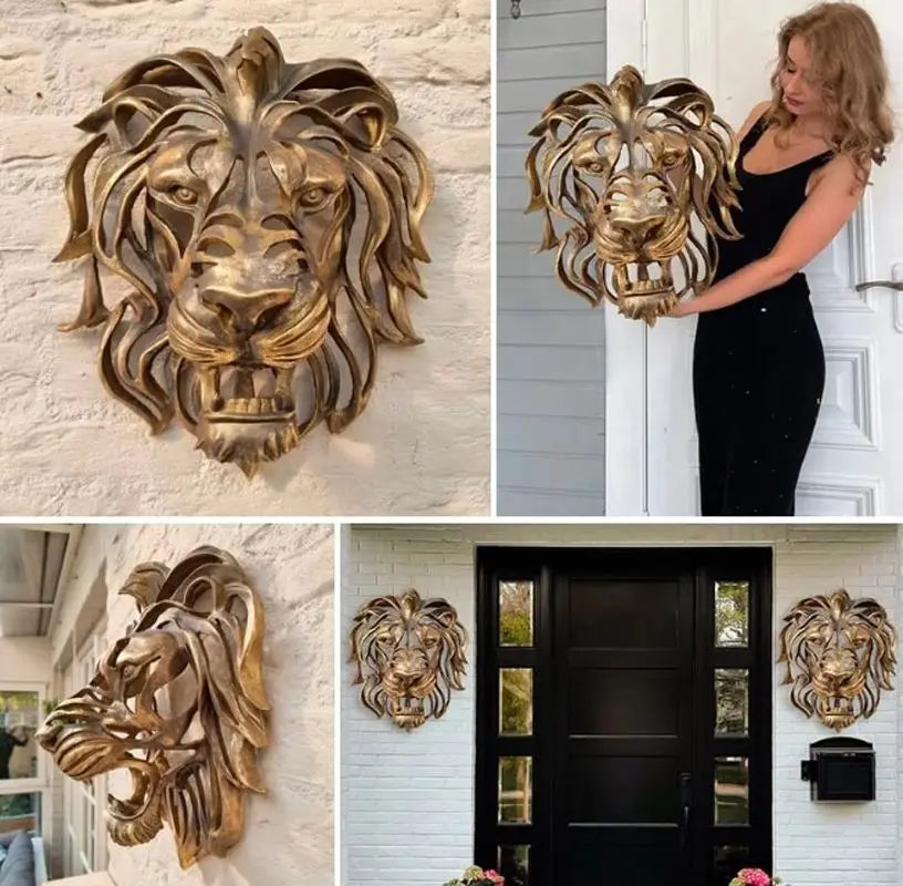 Lisslune | RegalRoar Lion - Lion Head Wall Sculpture