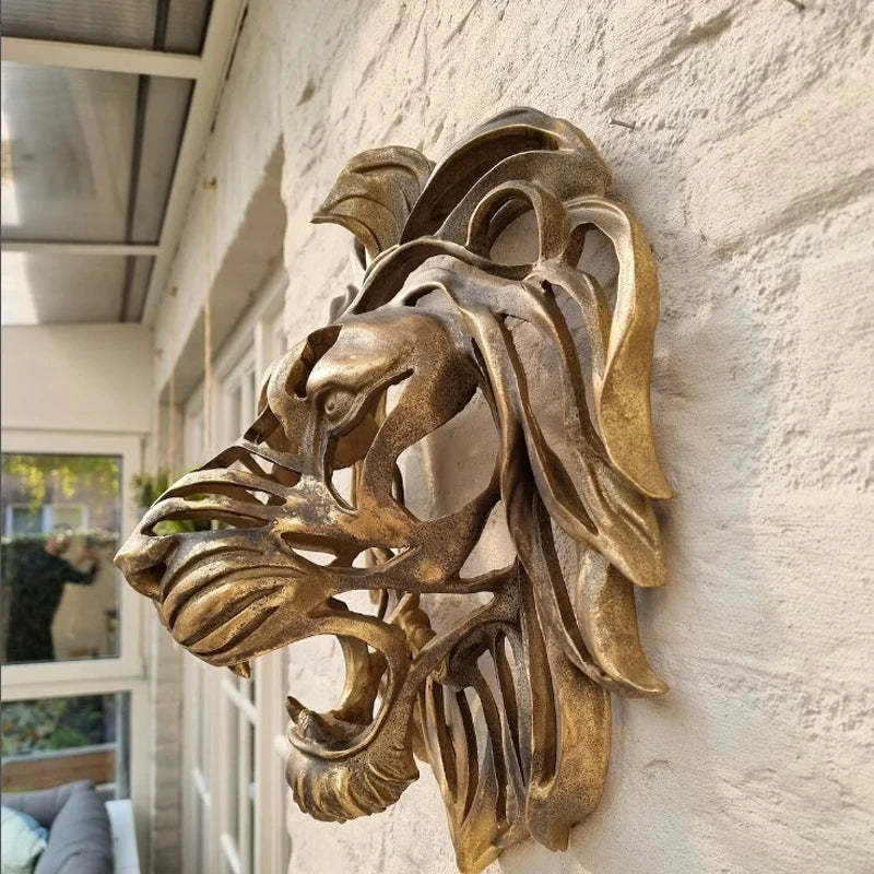 Lisslune | RegalRoar Lion - Lion Head Wall Sculpture