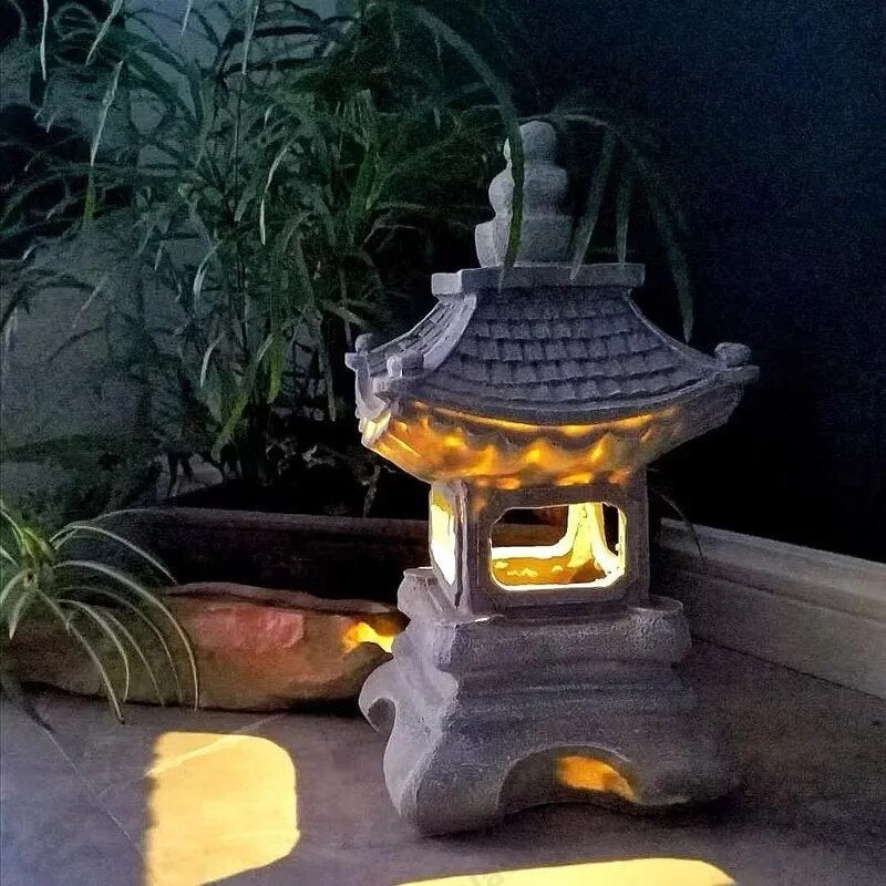 Lisslune | Zen Ornament Garden Statue Solar Lamp