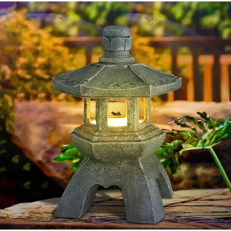 Lisslune | Zen Ornament Garden Statue Solar Lamp