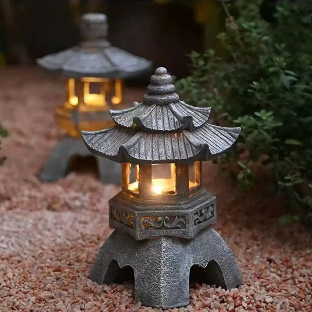 Lisslune | Zen Ornament Garden Statue Solar Lamp
