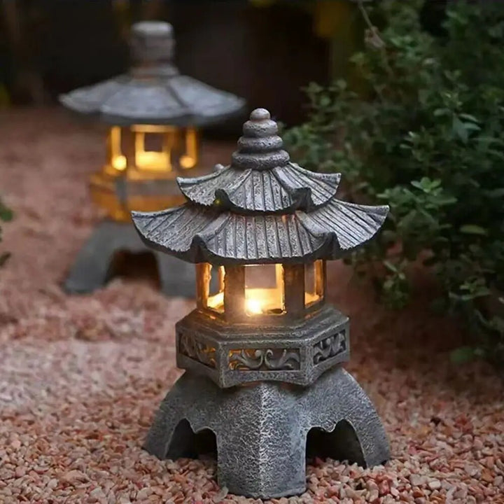 Lisslune | Zen Ornament Garden Statue Solar Lamp