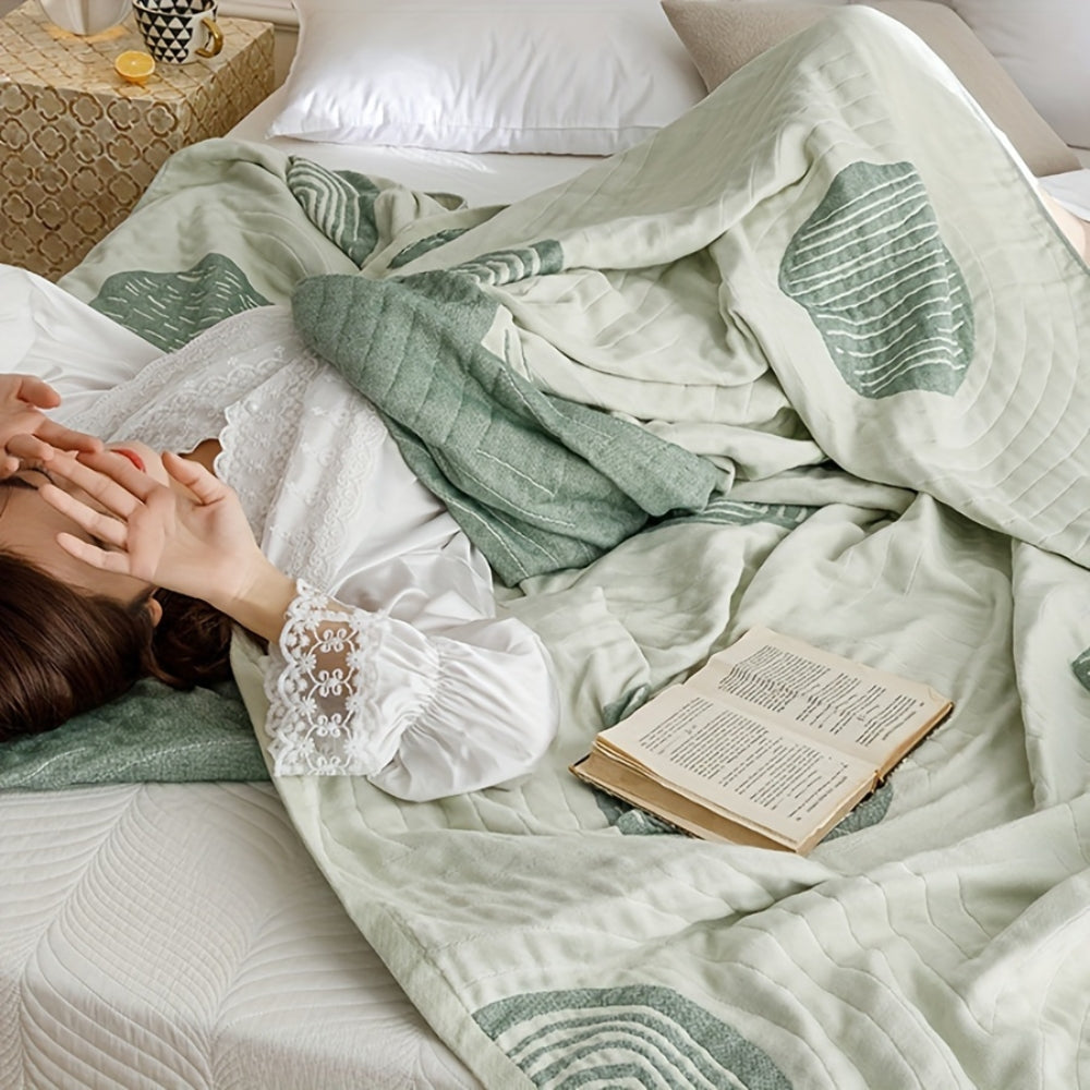 Lisslune | Zen Round Pattern Lightweight Cotton Blanket