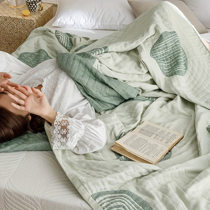 Lisslune | Zen Round Pattern Lightweight Cotton Blanket