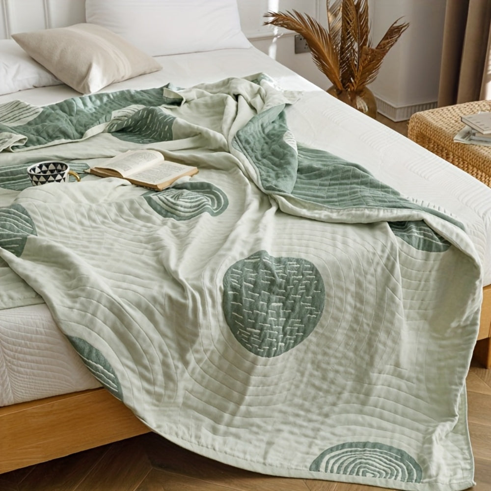Lisslune | Zen Round Pattern Lightweight Cotton Blanket