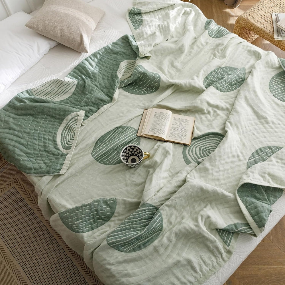 Lisslune | Zen Round Pattern Lightweight Cotton Blanket