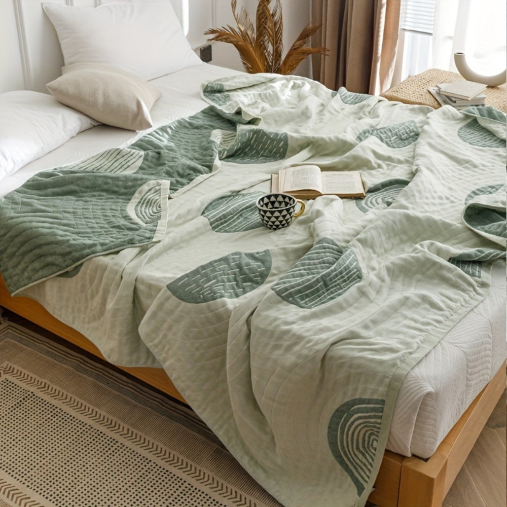 Lisslune | Zen Round Pattern Lightweight Cotton Blanket