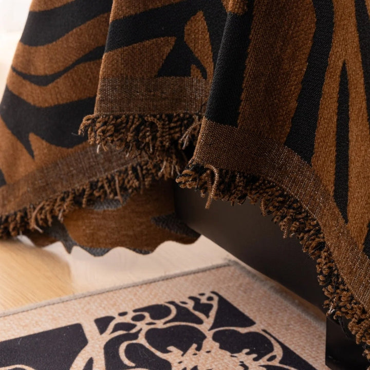 Lisslune | Zentara Chenille Zebra Geometric Sofa Cover