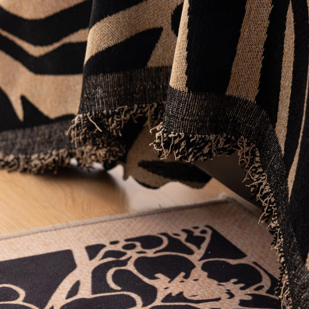 Lisslune | Zentara Chenille Zebra Geometric Sofa Cover
