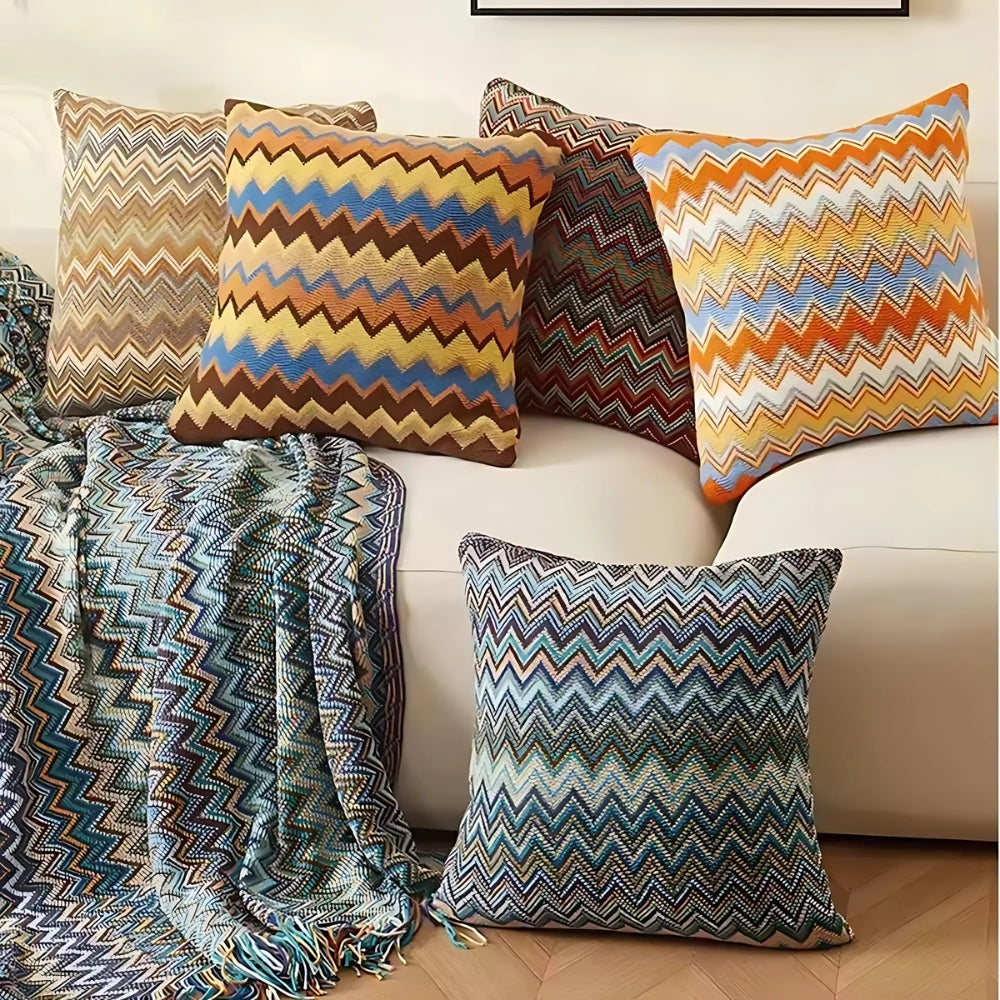 Lisslune | Zigzag Knit Boho Throw Cushion Cover